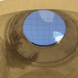 Imagem da cúpula ETFE de dentro